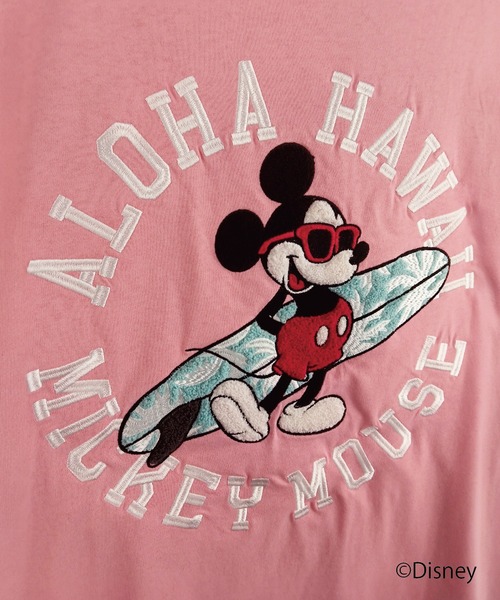 tシャツ サーフミッキー サガラ刺繍Tシャツ メンズ レディース