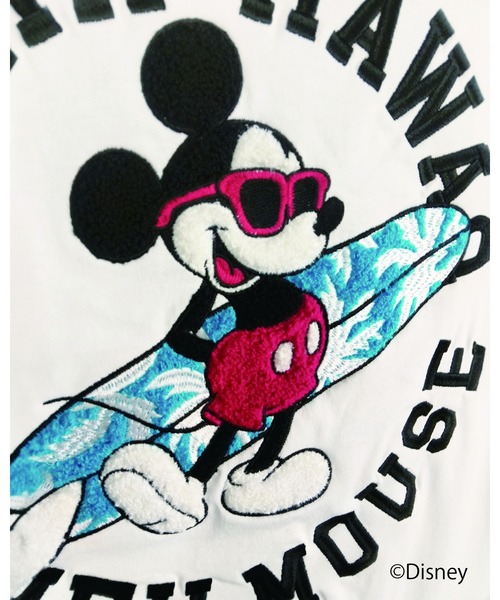 tシャツ サーフミッキー サガラ刺繍Tシャツ メンズ レディース