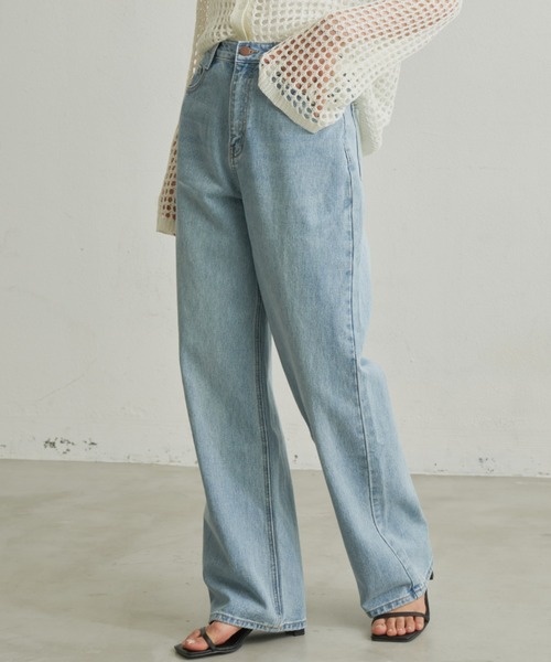 「Aunt Marie's」 デニムパンツ SMALL ライトブルー レディース_画像6