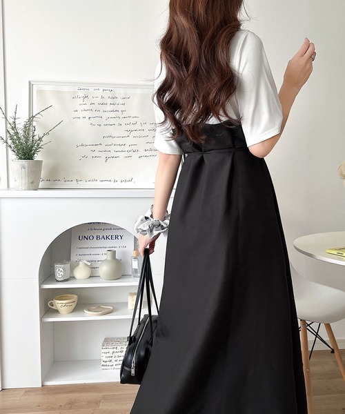 「classicalelf」 ドッキングワンピース MEDIUM ブラック レディース_画像4