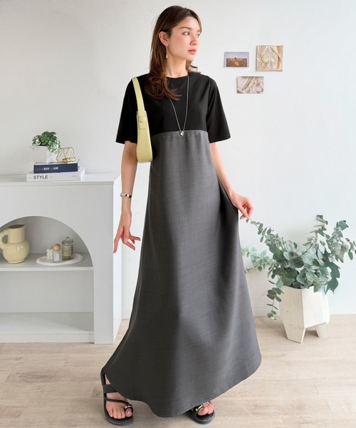 「classicalelf」 ドッキングワンピース MEDIUM ブラック レディース_画像8