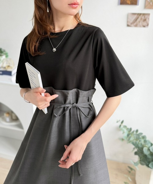 「classicalelf」 ドッキングワンピース MEDIUM ブラック レディース_画像9