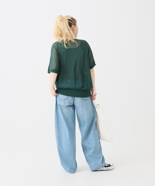 tシャツ 半袖 シアーニットヘンリープルオーバー レディース | ハートマーケット | 17