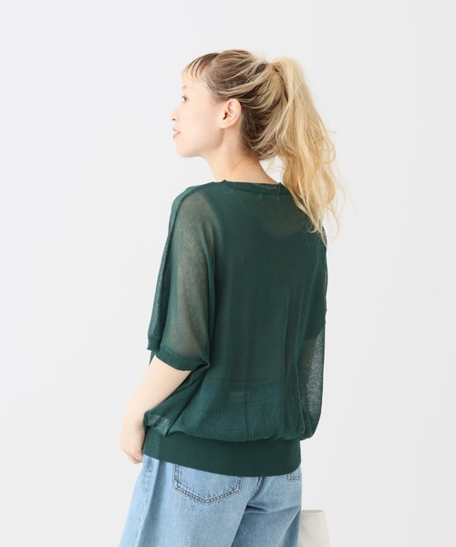 tシャツ 半袖 シアーニットヘンリープルオーバー レディース | ハートマーケット | 20