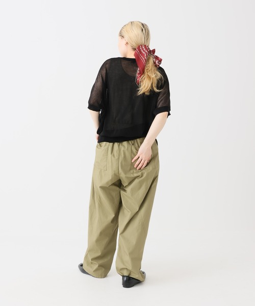 tシャツ 半袖 シアーニットヘンリープルオーバー レディース | ハートマーケット | 23