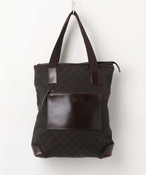 S1大坂　GUCCI　グッチ　トートバッグ　ハンドバッグ　GG柄　ブラウン GUCCI（グッチ） トートバッグ - ブラウン レディース : ZOZOTOWN