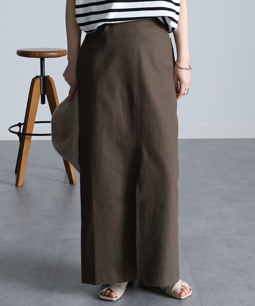 RANAN（ラナン） スカート チノライクフロントスリットタイトスカート