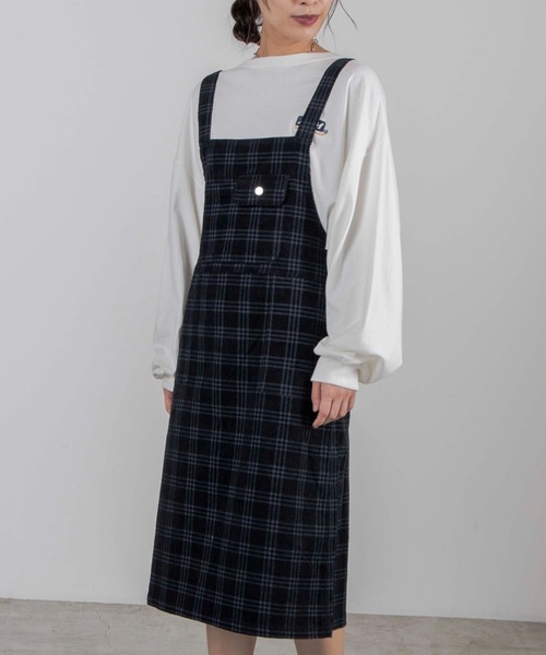 ワンピース ジャンパースカート Wego チェックオーバーオールスカート Zozotown Paypayモール店 通販 Paypayモール