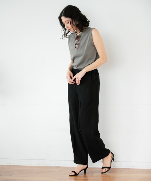 S　ピンタックストレートパンツ(LEPSIM) LEPSIM パンツ ピンタックストレートパンツ 939368 : ZOZOTOWN