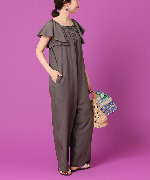IENA オールインワン ＆NAVY Vネックオールインワン（つなぎ／オールインワン）｜IENA