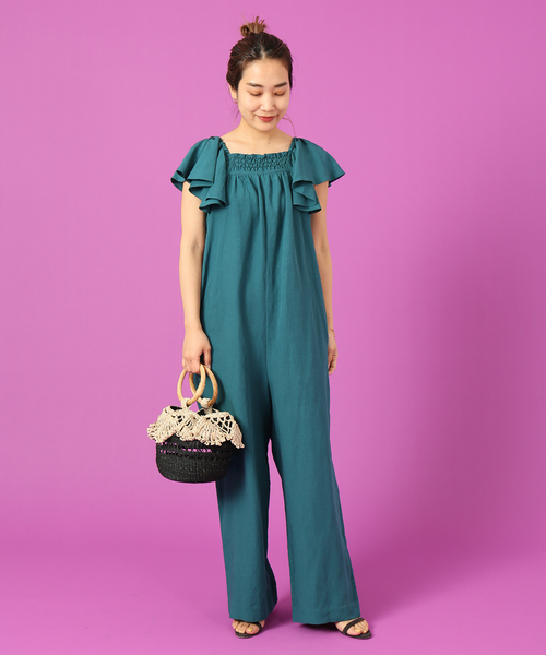 IENA LA BOUCLE キャミオールインワン IENA LA BOUCLE オールインワン 「追加」IENA カットワーク