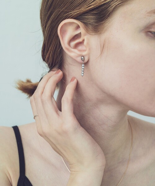 ete ピアス パール ストレートライン レディース : ZOZOTOWN