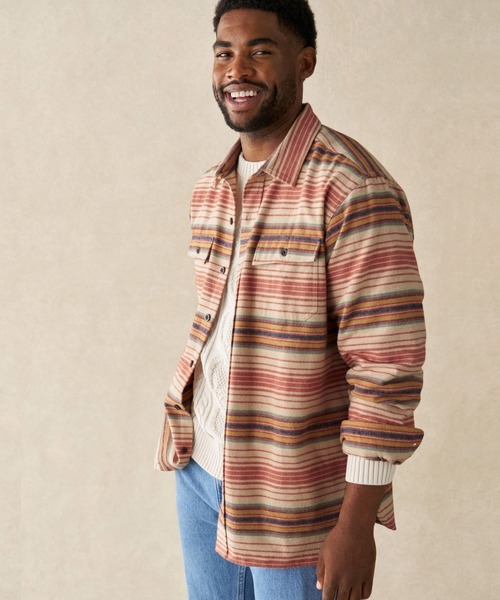 L.L.Bean シャツ シャミー・クロス・シャツ、ストライプ