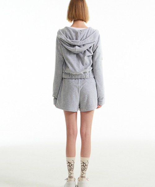 パーカー KIRSH CHERRY CROP TERRY HOOD ZIP UP/キルシー
