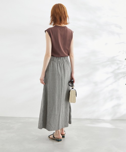 美品 Arpege story 麻混ギンガムスカート ライトグレー 0 美品 Arpege story 麻混ギンガムスカート ライトグレー 0 - メルカリ