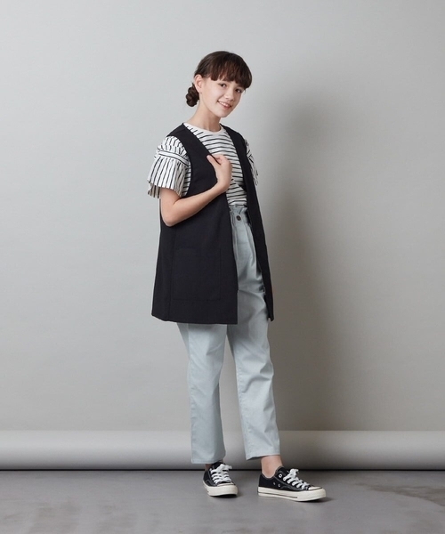 女の子130〜140秋冬まとめ a.v.v ベスト 「120-130」「セットアップ対応」ジップアップジレ