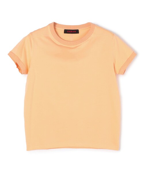 tシャツ コットン リブコンビクルーネックプルオーバー レディース CABaN tシャツ コットン リブコンビクルーネックプルオーバー