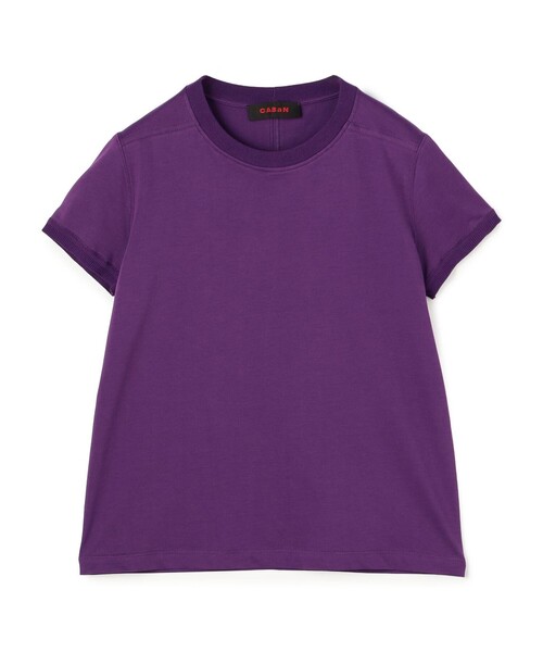 CABaN（キャバン） tシャツ 半袖 コットン リブコンビクルーネックプル