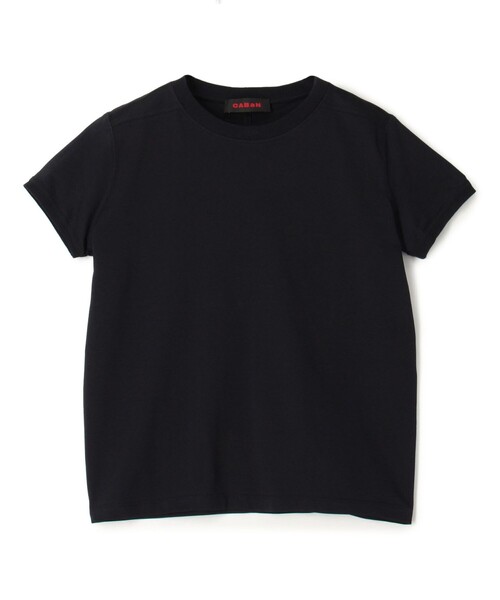 CABaN（キャバン） tシャツ コットン リブコンビクルーネックプル