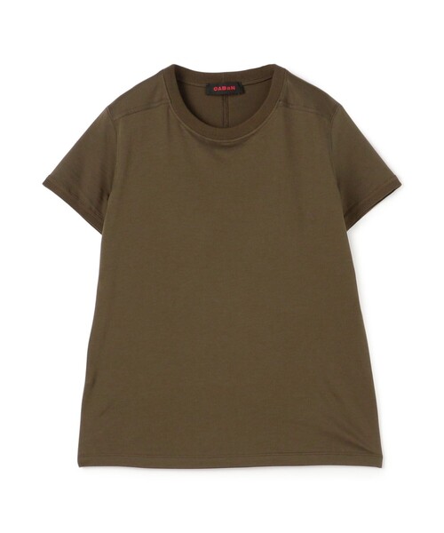 CABaN（キャバン） tシャツ 半袖 コットン リブコンビクルーネックプル