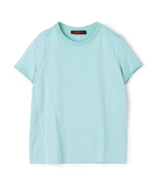 CABaN tシャツ コットン リブコンビクルーネックプルオーバー