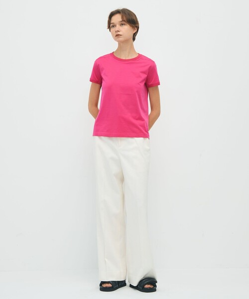 CABaN（キャバン） tシャツ コットン リブコンビクルーネックプル