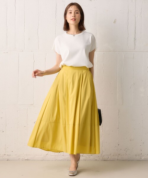 組曲（KUMIKYOKU） スカート 「洗える・後ろゴム」ナイロンリヨセル