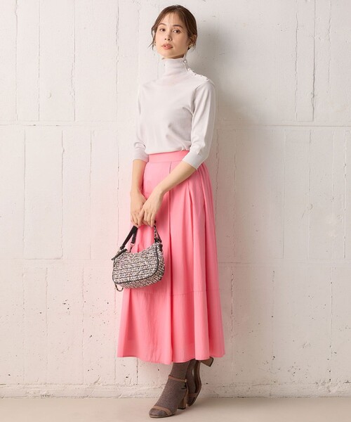 組曲（KUMIKYOKU） スカート 「洗える・後ろゴム」ナイロンリヨセル