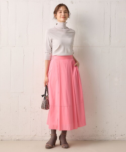 組曲（KUMIKYOKU） スカート 「洗える・後ろゴム」ナイロンリヨセル