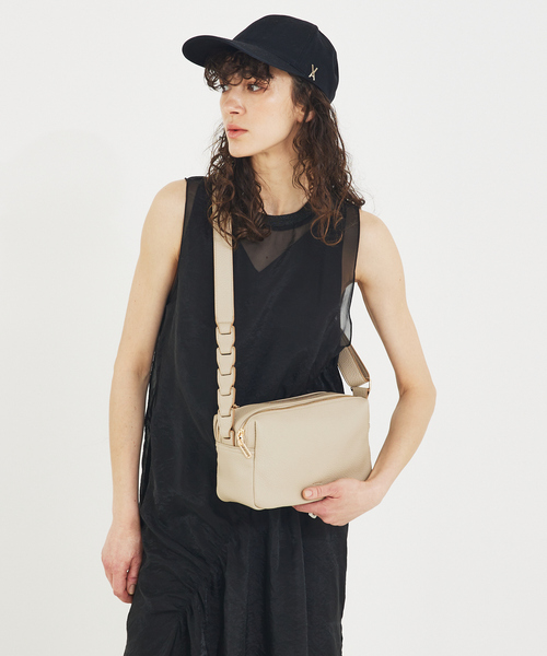 【美品】LOWELL Things ファスナースクエアショルダーBAG LOWELL things ショルダーバッグ バッグ Frec/Wファスナー