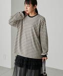 tシャツ 「forksy.」ボーダーベロアロン...の詳細画像2