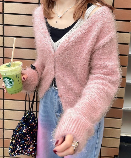 HEILIS（ヘイリス） カーディガン 「remi select」Vネックシャギー