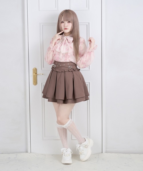 ★ELF SACK★ ガーリー ハイウェスト Aライン スカート/送料込 ☆ELF SACK☆ ガーリー ハイウェスト Aライン スカート/送料込