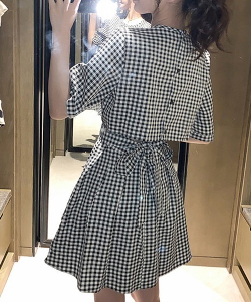 miniministore ワンピース ギンガムチェックワンピース