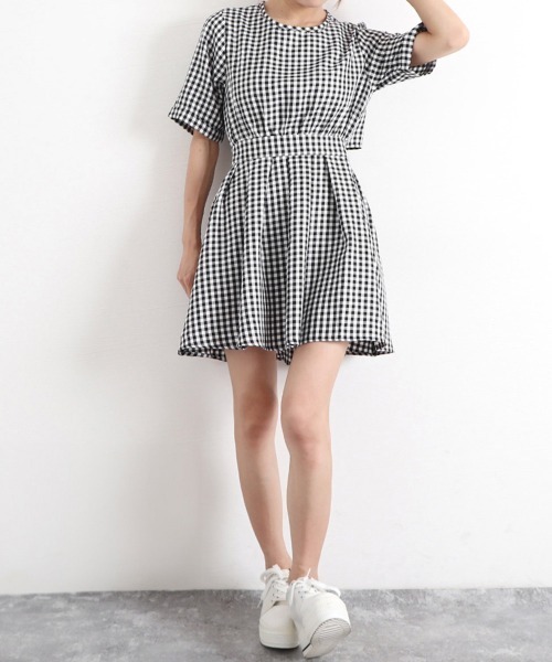 miniministore ワンピース ギンガムチェックワンピース