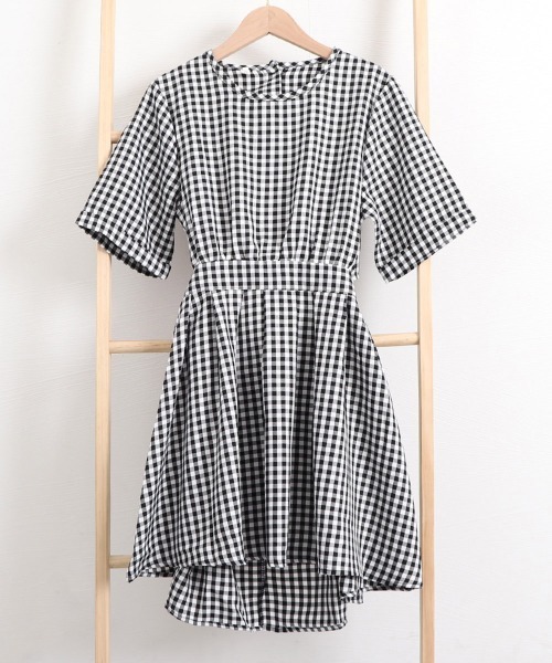 miniministore ワンピース ギンガムチェックワンピース
