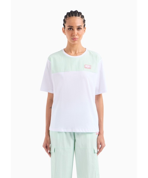 tシャツ 「エンポリオ アルマーニ EA7」Contemporary Sport クルーネックTシャツ コットン レディース