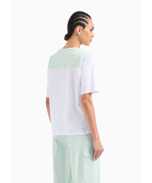 tシャツ 「エンポリオ アルマーニ EA7」Contemporary Sport クルーネックTシャツ コットンジャージー レディース EA7 tシャツ 「エンポリオ アルマーニ EA7」Contemporary Sport