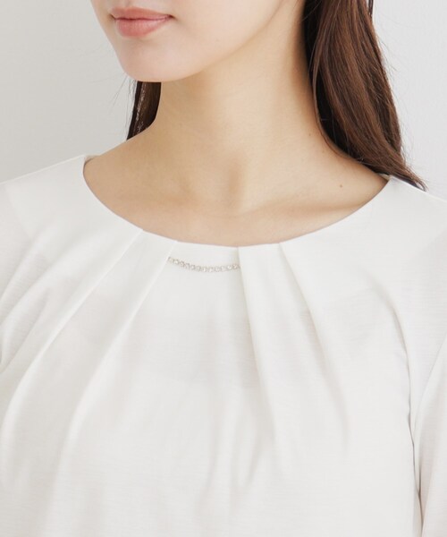 トップス jan index tシャツ フロントタックビジュートップス「洗濯機洗い可