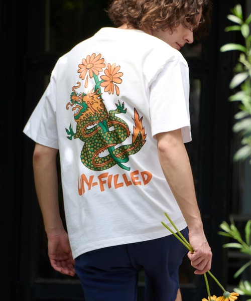 UN-FILLED tシャツ mt9100- GERBERA DRAGON ＆TIGER PT HEAVY