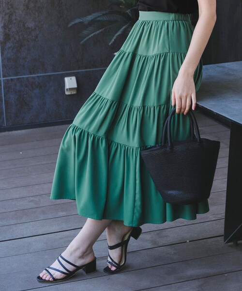 Tiaclasse スカート ティアードフレアスカート : ZOZOTOWN Yahoo!店