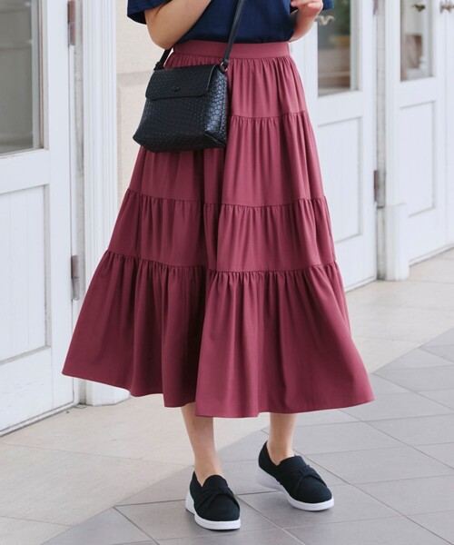 Tiaclasse スカート ティアードフレアスカート : ZOZOTOWN Yahoo!店