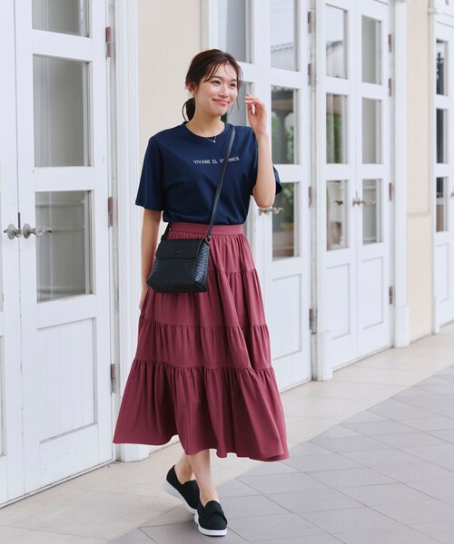 Tiaclasse スカート ティアードフレアスカート : ZOZOTOWN Yahoo!店