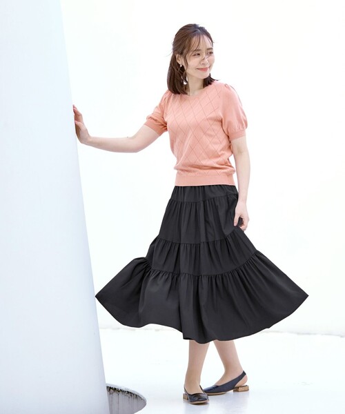 Tiaclasse スカート ティアードフレアスカート : ZOZOTOWN Yahoo!店
