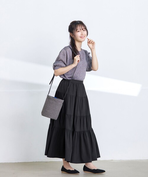 Tiaclasse スカート ティアードフレアスカート : ZOZOTOWN Yahoo!店