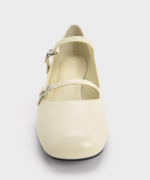 charles&Keith ダブルストラップ ティーバーチャンキーメリージェーン CHARLES & KEITH（チャールズ & キース）の「ダブルストラップ