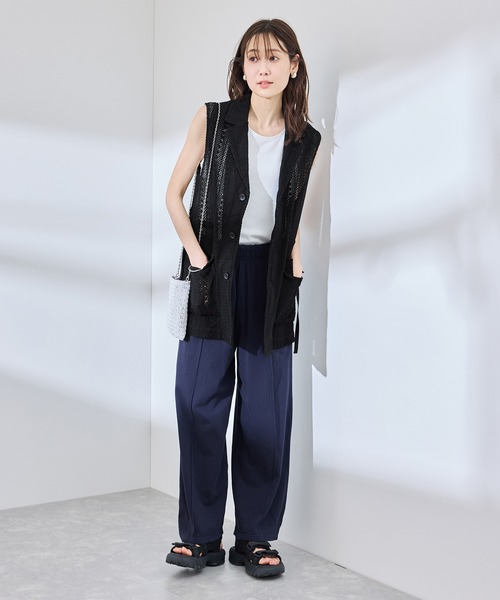 タグ付き未使用 ReginaRomantico レース ストレッチ ベスト ジレ ROPE' PICNIC ベスト ジレ レースミリタリージレ レディース