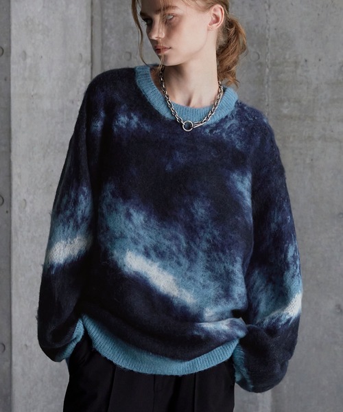 セーター ニット 「SERACE」Loose silhouette abstract shaggy knit / ルーズシルエットアブストラクトシャギ | SERACE | 05