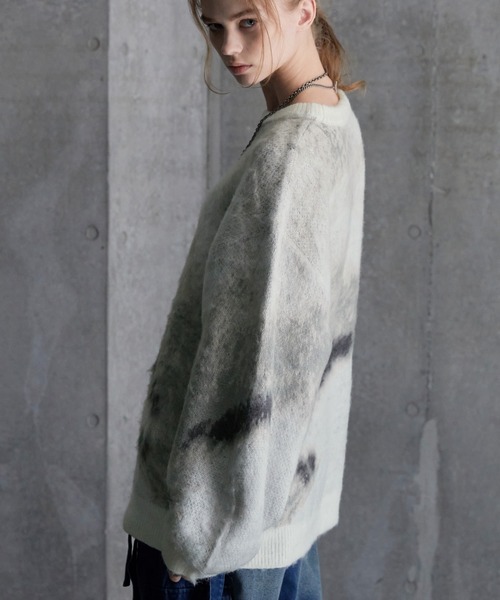 セーター ニット 「SERACE」Loose silhouette abstract shaggy knit / ルーズシルエットアブストラクトシャギ | SERACE | 07