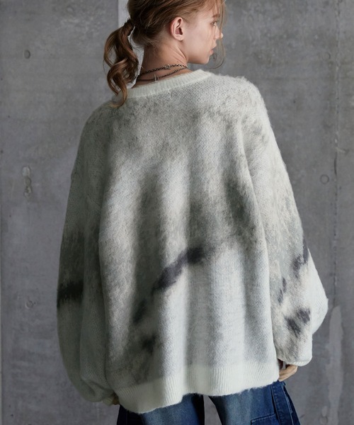 セーター ニット 「SERACE」Loose silhouette abstract shaggy knit / ルーズシルエットアブストラクトシャギ | SERACE | 08